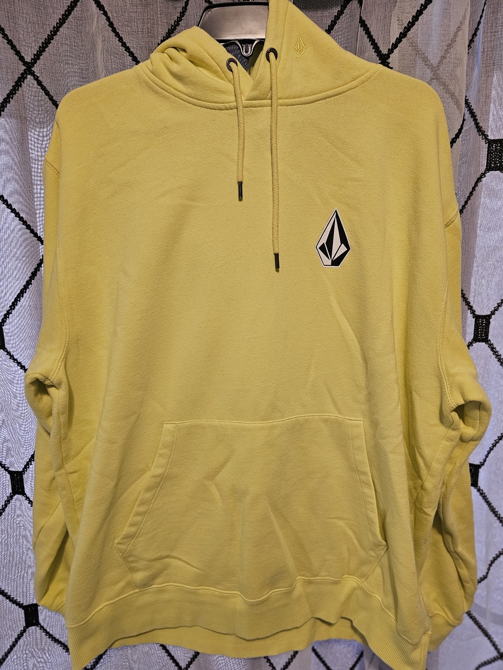 Volcom Men’s Bright Yellow Logo Pullover Hoodie